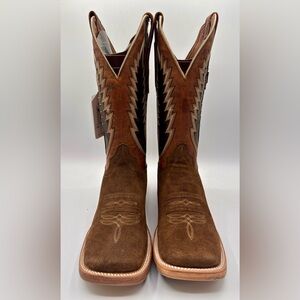 NWT mens roughout boots with square toe made by ranchers in el paso tx SIZE 8D